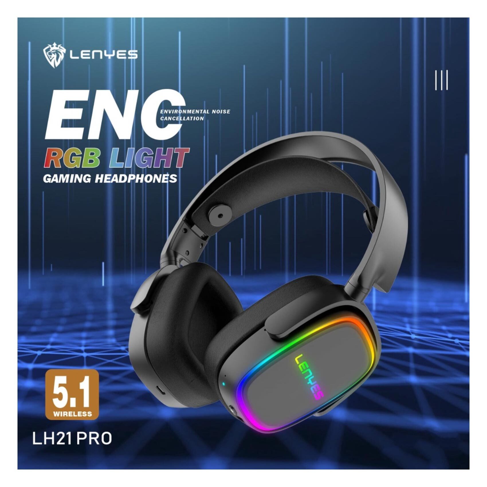 lenyes wireless headset lh21 pro - الصورة 2