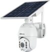 1080P Solar Powered 2MP Wireless Security Camera Waterproof Rechargeable Security Camera with Full Color Support PIR Human Detection, Two Beeps, Remote Access