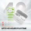 ⁦JBL Tune 130NCTWS True Wireless Noise Cancelling Earbuds, Pure Bass Sound, ANC + Smart Ambient, 4 Microphones, 40H of Battery, Water Resistant, Sweatproof, Comfortable Fit - White, JBLT130NCTWSWHT⁩ - الصورة ⁦5⁩