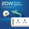 ⁦Promate Power Strip with USB Charging Ports⁩ - الصورة ⁦4⁩