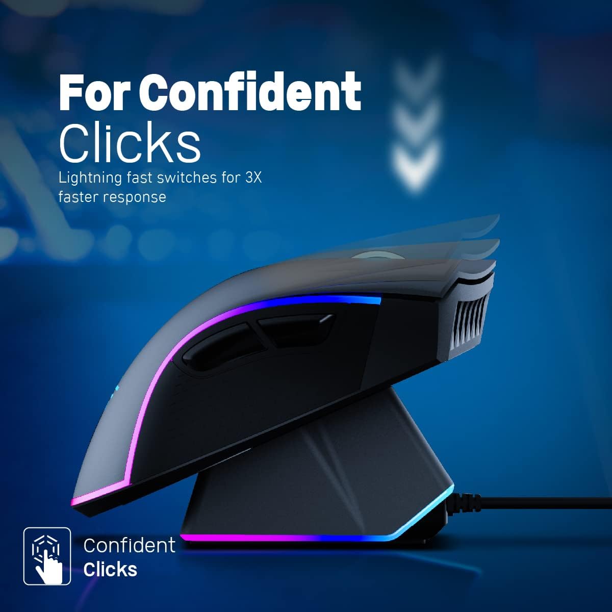 vertux mustang wireless gaming mouse - الصورة 3
