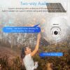 1080P Solar Powered 2MP Wireless Security Camera Waterproof Rechargeable Security Camera with Full Color Support PIR Human Detection, Two Beeps, Remote Access - Image 2