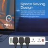⁦Promate Power Strip with USB Charging Ports⁩ - الصورة ⁦2⁩