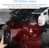 1080P Solar Powered 2MP Wireless Security Camera Waterproof Rechargeable Security Camera with Full Color Support PIR Human Detection, Two Beeps, Remote Access - Image 6