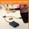 ⁦1TB My Passport Portable Hard Disk Drive, USB 3.0 with Automatic Backup- WDBYVG0010BBK-WESN 1 TB⁩ - الصورة ⁦3⁩