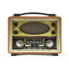 Meier M-2027BT Meier Vintage Radio Manufactures Wooden Portable Rechargeable Am Sw Fm Radio And Usb
