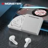 ⁦Monster-XKT17 Wireless Gaming Headset, TWS, Bluetooth Earphones, Sports Earphones, Noise Reduction, Low Latency Earphones, Mic, Original⁩ - الصورة ⁦3⁩