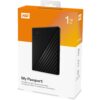 ⁦1TB My Passport Portable Hard Disk Drive, USB 3.0 with Automatic Backup- WDBYVG0010BBK-WESN 1 TB⁩ - الصورة ⁦2⁩