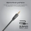 ⁦VERTUX Malaga Amplified Stereo Wired Gaming Headset Blue⁩ - الصورة ⁦4⁩