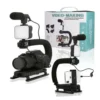 AY-49U Video Making Stabilizer U/C Shaped Handheld with 36LED Light Microphone Tripod Kit