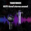 TRANSFORMERS TF-T03 Bluetooth 5.3 Earphones With Mic, Purple - Image 5