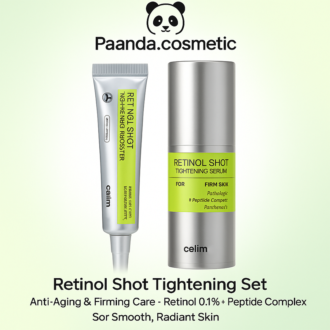 Retinol Shot Tightening Set – Anti-Aging & Firming Care by Paanda.cosmetic, featuring Retinol 0.1% and Peptide Complex for smoother, firmer skin.