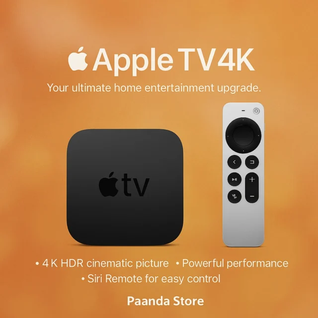 📺 Apple TV 4K
Upgrade your home entertainment with stunning picture and incredible performance.
✨ Key Features:
✅ 4K HDR cinematic picture
✅ Siri Remote for effortless control
✅ Endless streaming & entertainment
🔥 Available now at Paanda Store!
#PaandaStore #AppleTV #4KStreaming #HomeEntertainment