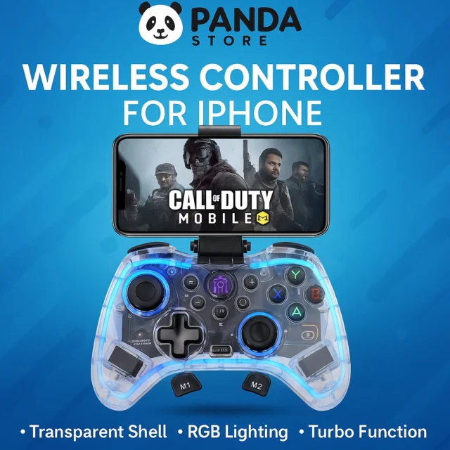 🎮 Wireless RGB Transparent Controller for iPhone, Android & PC
Take your mobile gaming to the next level with style and precision!
✨ Key Features:
✅ Transparent shell with RGB lighting
✅ Turbo function for rapid action
✅ Perfect for iOS, Android & PC gaming
🔥 Game like a pro – Available now at Paanda Store!
#PaandaStore #WirelessController #MobileGaming #RGBController #GamingGear