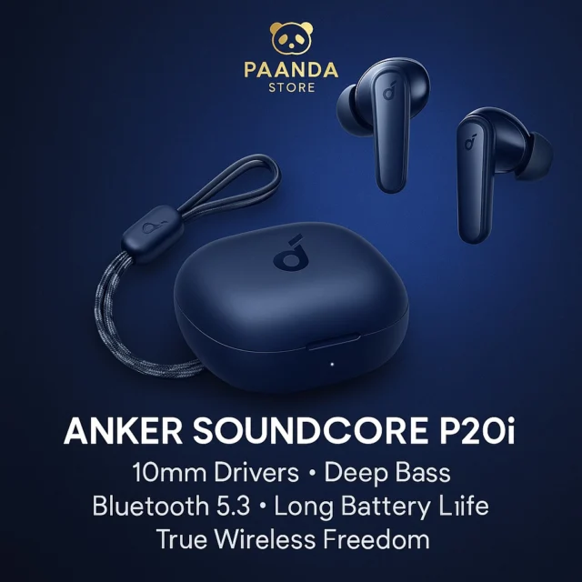 🎧 Anker Soundcore P20i – True Wireless Freedom
Experience sound like never before with deep bass and crystal-clear clarity.
Equipped with 10mm drivers, Bluetooth 5.3, and a long-lasting battery, these earbuds keep you connected all day.
🔋 Up to 30 hours playtime
🎶 Powerful bass, compact design
⚡ Wireless charging convenience
#PaandaStore #AnkerSoundcore #P20i #WirelessEarbuds #DeepBass #Bluetooth53 #TechStyle #SmartAudio