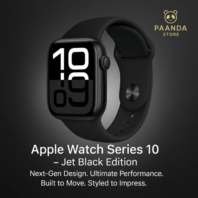 ⌚ Apple Watch Series 10 – Jet Black Edition
Experience the perfect blend of power, style, and innovation.
With its sleek Jet Black Aluminium Case and Black Sport Band, this watch redefines modern design and advanced performance.
🔥 Next-gen S10 chip for faster performance
💪 All-day fitness and heart tracking
🌙 Always-on Retina display
🔋 Up to 18 hours of battery life
#PaandaStore #AppleWatchSeries10 #JetBlackEdition #SmartWatch #LuxuryDesign #techstyle
