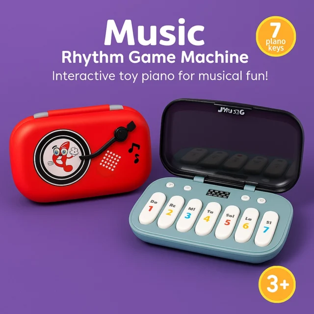 🎵 Let your kids discover the joy of music!
The Music Rhythm Game Machine is a fun and educational piano toy designed to develop rhythm, coordination, and creativity.
With 7 colorful keys, light effects, and interactive sounds, it keeps your little ones entertained while they learn through play! 🌈✨

👶 Perfect for ages 3+
🎶 7 Modes | Light Effects | Educational Toy
📦 Available now at Paanda Store 💛