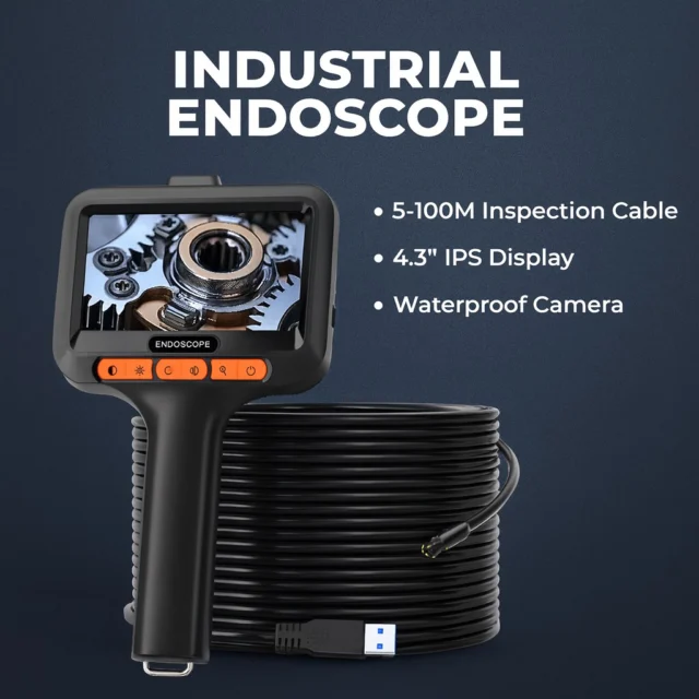 🔍 4.3'' HD Industrial Endoscope Camera
See every detail with precision and clarity. Perfect for inspections in tight or hard-to-reach areas.

✨ Key Features:

✅ 5–100M waterproof inspection cable

✅ 4.3'' IPS HD display

✅ High-definition camera with LED lighting

⚙️ Reliable. Durable. Professional.
Available now at Paanda Store.

#PaandaStore #EndoscopeCamera #InspectionTool #IndustrialTools #WaterproofCamera