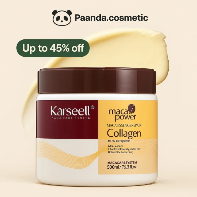 💛 Restore your hair’s natural beauty with Maca Power Collagen Hair Mask!
This intensive treatment deeply nourishes dry and damaged hair, leaving it soft, shiny, and full of life. 🌿✨

🌸 Key Benefits:

Repairs chemically treated and brittle hair

Enriched with Collagen & Maca Essence for deep hydration

Restores elasticity and smooth texture

Perfect for all hair types

💆‍♀️ Give your hair the care it deserves — shop now at paanda.ae
 💫

#PaandaCosmetic #HairCare #CollagenMask #Karseell #HealthyHair #HairTreatment #UAEBeauty #PaandaStore